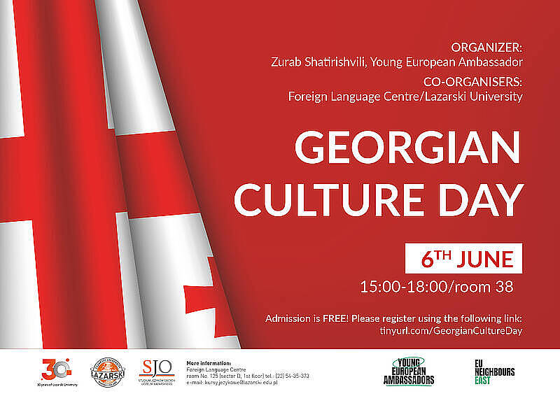 Plakat reklamujący Dzień Kultury Gruzińskiej